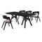 Armen Living Cortina and Jackie 5 Piece Black Rectangular Dining Set SETCODIBLK5E - alternate 1